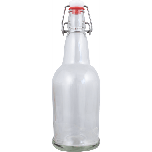 PopTops Bottles - 16 oz Clear Swing Top (Qty 12)